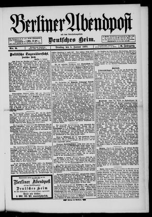 Berliner Abendpost vom 05.01.1892