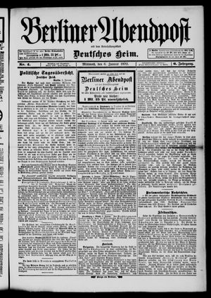 Berliner Abendpost vom 06.01.1892