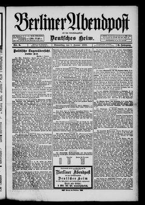 Berliner Abendpost vom 07.01.1892