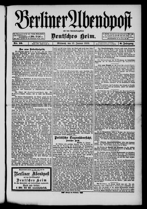 Berliner Abendpost vom 13.01.1892