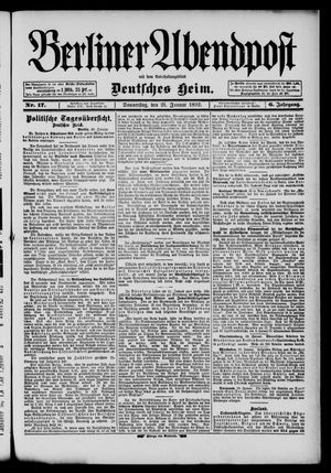 Berliner Abendpost vom 21.01.1892