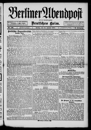 Berliner Abendpost vom 22.01.1892