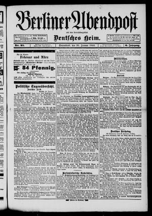 Berliner Abendpost vom 30.01.1892