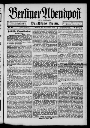 Berliner Abendpost vom 10.02.1892