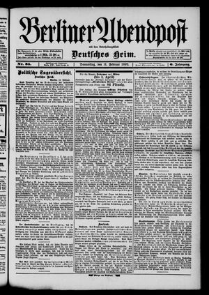 Berliner Abendpost on Feb 11, 1892