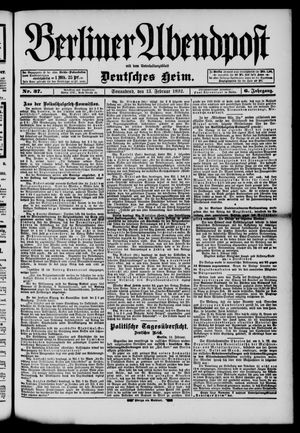 Berliner Abendpost vom 13.02.1892