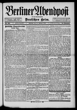 Berliner Abendpost on Feb 14, 1892