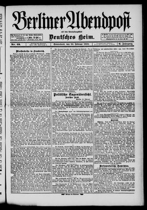 Berliner Abendpost vom 20.02.1892