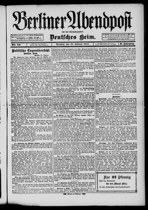 Berliner Abendpost on Feb 23, 1892