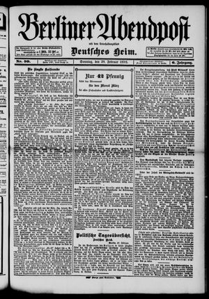 Berliner Abendpost vom 28.02.1892