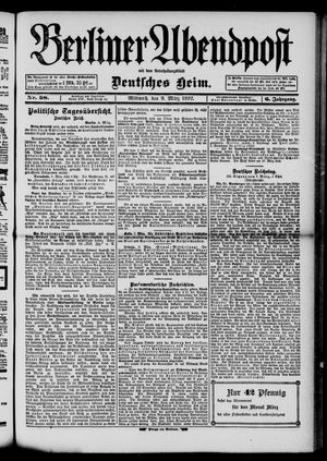 Berliner Abendpost vom 09.03.1892