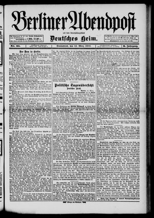 Berliner Abendpost vom 12.03.1892