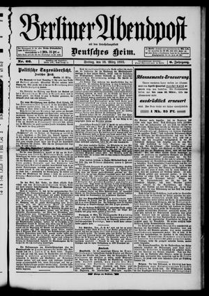 Berliner Abendpost on Mar 18, 1892