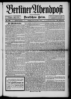 Berliner Abendpost vom 22.03.1892
