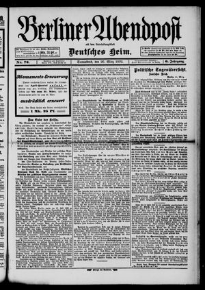 Berliner Abendpost vom 26.03.1892