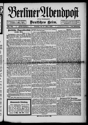 Berliner Abendpost vom 27.03.1892