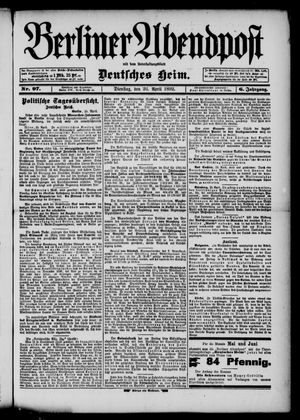 Berliner Abendpost vom 26.04.1892