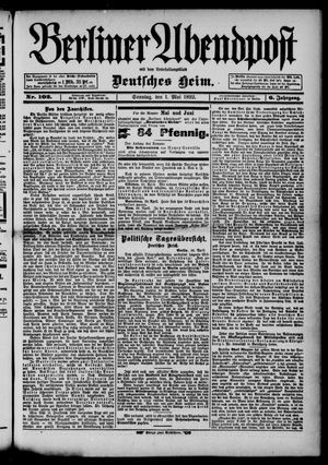Berliner Abendpost vom 01.05.1892
