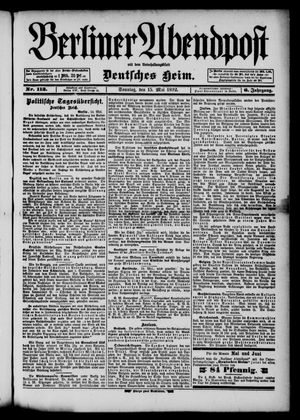 Berliner Abendpost vom 15.05.1892