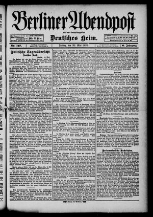 Berliner Abendpost vom 20.05.1892