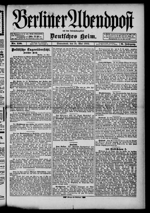 Berliner Abendpost vom 21.05.1892