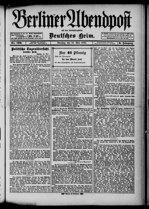 Berliner Abendpost vom 24.05.1892