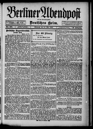 Berliner Abendpost vom 25.05.1892