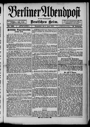 Berliner Abendpost vom 04.06.1892
