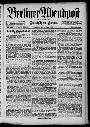 Berliner Abendpost vom 11.06.1892
