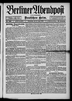 Berliner Abendpost vom 16.06.1892