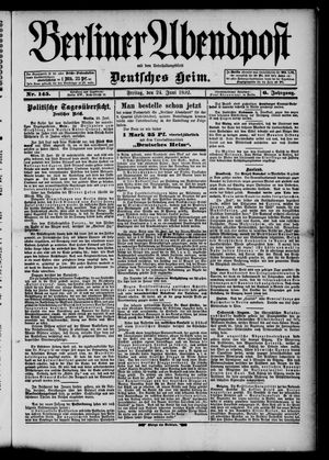 Berliner Abendpost on Jun 24, 1892
