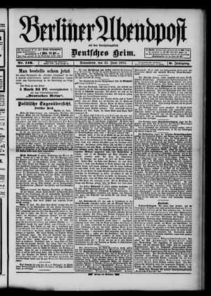 Berliner Abendpost vom 25.06.1892