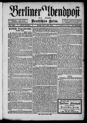 Berliner Abendpost vom 01.07.1892