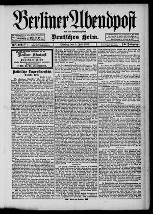 Berliner Abendpost on Jul 5, 1892