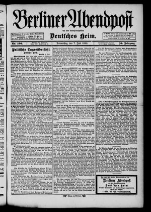 Berliner Abendpost on Jul 7, 1892