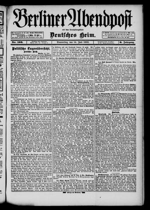 Berliner Abendpost vom 14.07.1892