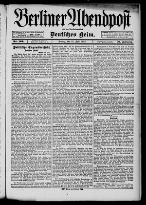 Berliner Abendpost vom 15.07.1892