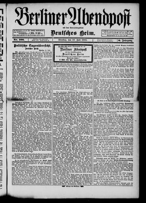 Berliner Abendpost vom 19.07.1892