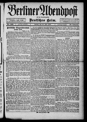 Berliner Abendpost on Jul 22, 1892