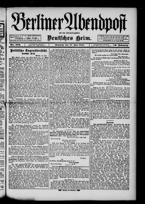 Berliner Abendpost vom 27.07.1892