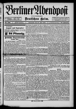Berliner Abendpost on Jul 30, 1892