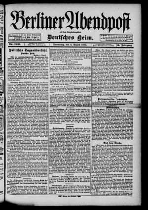 Berliner Abendpost vom 04.08.1892