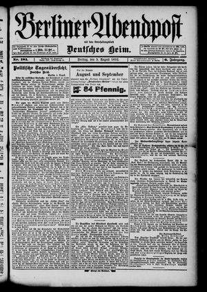 Berliner Abendpost vom 05.08.1892