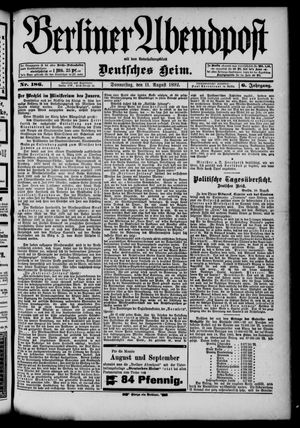 Berliner Abendpost vom 11.08.1892