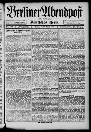 Berliner Abendpost on Aug 19, 1892