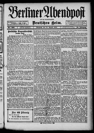 Berliner Abendpost vom 24.08.1892
