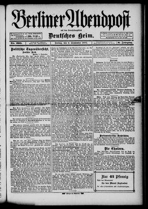 Berliner Abendpost vom 02.09.1892