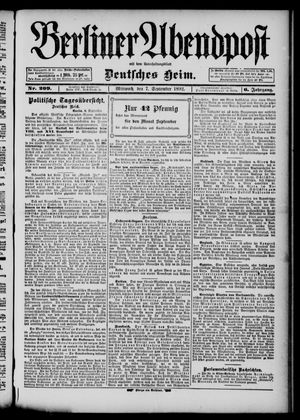 Berliner Abendpost vom 07.09.1892