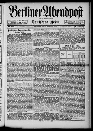 Berliner Abendpost vom 10.09.1892