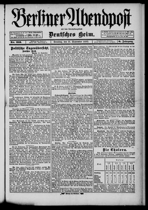 Berliner Abendpost vom 11.09.1892